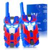 Transform Toys Walkie Talkies for Kids 2 Pack Blue Leader Robot, 2500 FT Range, Cool Eye Lights for 3 4 5 6 7 8 9 10 Year Old Outdoor Camping Toys, Birthday Gifts for Boys Ages 3-12 view 1