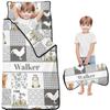 Personalized Toddler Nap Mat with Name Custom Cute HighlandCowBag Sleeping Bag with Pillow & Blanket for Gitls Boys Ideal Slumber Bags for Daycare, Preschool & Kindergarten view 1