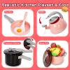 168Pcs Kids Play Kitchen Accessories Toy Set, Pretend Cooking Food Playset with Induction Cooktop, Pot, Pan, Utensils, Cutting Fruit, Prop Money & Shopping Basket, Learning Gifts for Toddler Girl Boy view 4