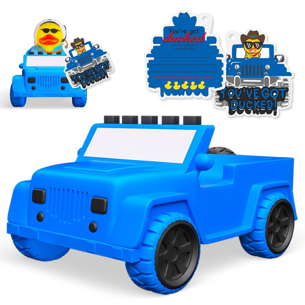 AOT Blue Car Rubber Ducks Most 2 in Rubber Ducks,Car Dashboard Decorations Accessory Party Favor