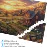 BEAROWL Sunset Farm Sheep1000 Pcs Wooden Jigsaw Puzzles for Adults,Ulet Your Imagination Run WildHoliday Time Entertainment GamesChallenge to YourselfHands-On Assembly Home Dcor Wall Art view 2