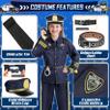 Joycover Police Costume for Kids, Police Officer Costume for Boys & Girls with Uniform and Accessories, Halloween Costumes for Kids Boys, Toddler Dress Up Cop Outfit Set for Halloween Career Day M view 2