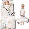 Personalized Toddler Nap Mat with Name Custom Cute HighlandCowBag Sleeping Bag with Pillow & Blanket for Gitls Boys Ideal Slumber Bags for Daycare, Preschool & Kindergarten view 1