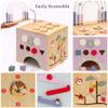 Pillowhale 8-in-1 Wooden Activity Cube for Toddlers 13, Montessori Learning Toy with Bead Maze, Shape Sorter, Sliding Tracks & Clock, Educational Play Cube for Baby 12M+ view 3