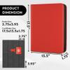 1000+ Pockets Trading Card Binder, Premium 16 Pocket Card Binder, Ringless Side Loading Collection Album Holder Folders for MTG, TCG, Game Cards & Sports Cards (Red) view 3