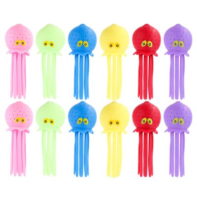 12pcs Octopus Water Balls, Multi-Color Sensory Bath Toys Cute Water Splash Balls Floating Pool Toys for Boys and Girls