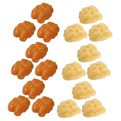YARNOW 18pcs Realistic Fake Walnut Kernels Decorative Nuts for Home Kitchen Parties Photography