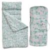 Toddler Nap Mat with Pillow and Blanket,Soft Slumber Bags for Girls,Kids Sleeping Bags with Roll Up Design,Purple Floral Nap Mats for Preschool,Daycare,Kindergarten,Fits Ages 3-6 Years-Green view 1