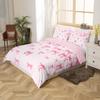 jejeloiu Pink Bowknot Duvet Cover for Girls Bow Bedding Set Toddler Size Kids Girly Princess Style Comforter Cover Aesthetic Coquette Decor Breathable Soft Lightweight Microfiber 2Pcs view 2