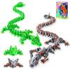 TXB3DOK 3D Printed Dragon Bamboo Dragoand andSteampunk Dragon, Articulated Fidget Toys for Autism and ADHD, Perfect Basket Essentials Stuffers and Desk Accessories view 1