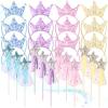 24-Piece Princess Wand And Headband Set, Colorful Glitter Fairy Wands With Sequined Crowns, Dress-Up Accessories For Parties, Birthdays, Christmas, And Cosplay view 3