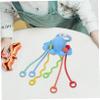 KOMBIUDA Silicone Pull String Octopus Shape Sensory Learning for Boy Girl and Bright Color Design Engaging Wind Chime Sound Random Style view 2