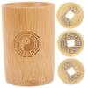 BESPORTBLE Fortune Bamboo Pot Divination Tool Set for Spiritual Guidance Traditional Chinese Coin Bucket for Fengshui and Meditation for Beginners and Practitioners view 1