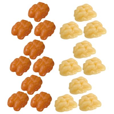 Toddmomy 18pcs Artificial Walnut Kernel Decorative Fake Nuts Realistic Nut Toys for Boys and Girls