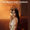 Egyptian Snake Headbands (2 Pcs), Funny Halloween Party Accessories, Flexible Hair Hoops For Cosplay And Stage view 3