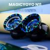 MAGICYOYO N11 Professional Unresponsive Yoyo N11 Dual Purpose Alloy Trick YoYo Ball with Bag, Glove, 12 Strings and Responsive Bearing Kit (Black Blue Green) view 3