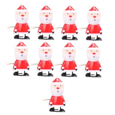 Abaodam 9pcs Santa Wind Up Fun Clockwork for Christmas Goody Bag Fillers Outdoor Indoor Play Enhances Coordination Imagination