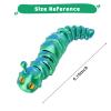 3D Printed Caterpillar, Articulated Flexible Fidget Toy, Stress Relief Sensory Toy, Exquisite Cute Home Desk Pet, Fun Toys for Basket Halloween Essentials Festival Gift for Kids Adult Autism (Blue) view 2