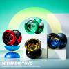 MAGICYOYO N11 Professional Unresponsive Yoyo N11 Dual Purpose Alloy Trick YoYo Ball with Bag, Glove, 12 Yoyo Strings and Responsive Bearing Kit (Dark & Light Green Silver) view 2