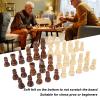 32 Pcs Wooden Chess Pieces Only, International Chess Game Pawns Figurine Pieces Replacement of Missing view 4