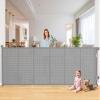 120 Inch Retractable Baby Gates Extra Wide, 41 Inch Reinforced Extra Tall Gate for Large Openings, Mesh Safety Gate for Kids Pets, Retractable Dog Gate for Stair Hallways Doorway Indoor Outdoor, Gray view 1