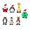 Abaodam 7pcs Xmas Wind Up Santa Elk Penguin Snowman Clockwork Figures for Christmas Stocking Stuffers Holiday Party Decorations view 1