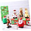 Abaodam 7pcs Xmas Wind Up Santa Elk Penguin Snowman Clockwork Figures for Christmas Stocking Stuffers Holiday Party Decorations view 4