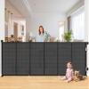 120 Inch Retractable Baby Gates Extra Wide, 41 Inch Reinforced Extra Tall Gate for Large Openings, Mesh Safety Gate for Kids Pets, Retractable Dog Gate for Stair Hallways Doorway Indoor Outdoor, Black view 1