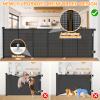 120 Inch Retractable Baby Gates Extra Wide, 41 Inch Reinforced Extra Tall Gate for Large Openings, Mesh Safety Gate for Kids Pets, Retractable Dog Gate for Stair Hallways Doorway Indoor Outdoor, Black view 4
