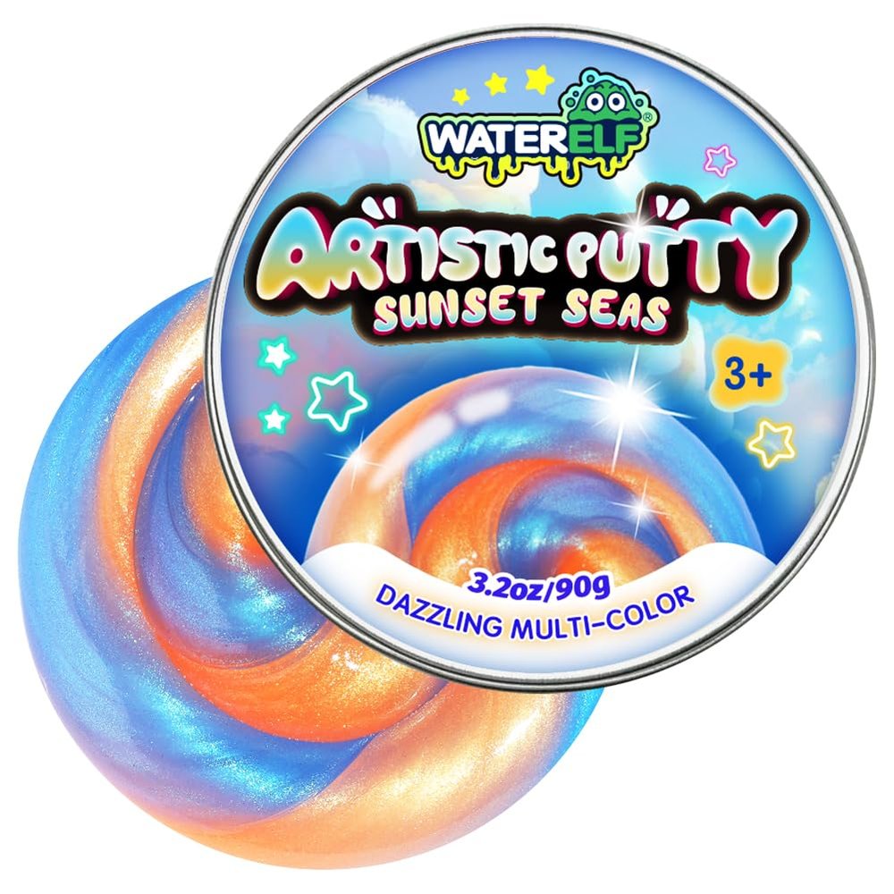 WATERELF Play Putty Slime for Kids, Fidget Sensory Artistic Therapy Putty Toys for Boys Girls Adults, Stress Relief Non-Sticky, 3.11 Inch 3.2 Oz  Blue/Purple