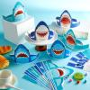 30Pcs Shark Party Hats Shark Birthday Hat Sea Animals Paper Headbands Under The Sea Party Supplies Ocean Theme Headbands Ocean Animal Paper Crowns for Kids Boys Girls Birthday Decoration Favors view 4