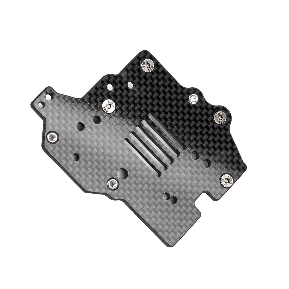 3MM Carbon Fiber ESC Tray Plate for Arrma 6S 1/7 Mojave 1/8 Kraton/Typhon/Notorious/Talion/Outcast,No-Drill ESC Mounting Bracket Fixing Plate,Mounting Receiver Tray Part AR320430 Upgrade Replace