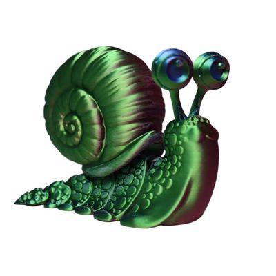 3D Printed Big-Eyed Snail - Super Cute and Articulated Desktop Ornament for Home and Office Decor
