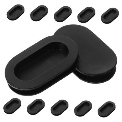 SUPVOX 12pcs Oval Piggy Bank Stoppers for Money Saving Box Black PVC Replacement Caps Fits Standard Coin Bank for Boys and Girls and Adults Creative Money Box Accessories