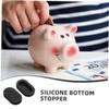 SUPVOX 12pcs Oval Piggy Bank Stoppers for Money Saving Box Black PVC Replacement Caps Fits Standard Coin Bank for Boys and Girls and Adults Creative Money Box Accessories view 3