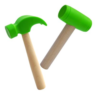 Toddmomy 2pcs Creative Simulation Hammer Toys Safe Beating Gavel for Sensory Play for Hand-Eye Coordination Grip for Birthdays Holidays