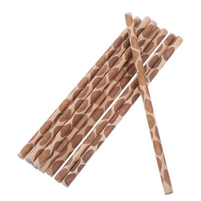 Angoily 10-Pack Hand-Painted Animal Pattern Wooden Pencils for Kids Fun Giraffe-Themed Writing Pencils for School Prizes or Holiday Stationery