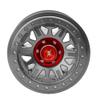 BEAXTURBO Racing Upgrade parts R/C CNC 2.9"Aluminum Bead Lock Wheel-B For Axial SCX6 Trail Honcho gray 1/6 1pcs (gray/red) view 2
