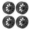 Aurovibe 1/10 RC Carbon Wheels, Lightweight and Strength for Simulation Cars, 2.2 Inch, Five Spokes, Durably and Practical Accessory for Remote Control Vehicles (Twelve Holes) view 1