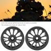Aurovibe 1/10 RC Carbon Wheels, Lightweight and Strength for Simulation Cars, 2.2 Inch, Five Spokes, Durably and Practical Accessory for Remote Control Vehicles (Twelve Holes) view 2