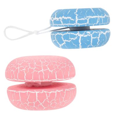 Kisangel 2pcs Wooden for Crack Pattern Fingertip Ball Promotes Motor Skills Portable Educational for Fun and Bonding