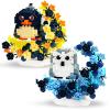 2 in 1 Micro Bricks Bird, Owl & Eagle with Black Roses Flowers moon Building set, Animals with Moon Flowers Mini Building Blocks Toy, Gothic Home Decor, Goodie Bags Stuffers, Birthday Party Favors view 1