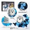 2 in 1 Micro Bricks Bird, Owl & Eagle with Black Roses Flowers moon Building set, Animals with Moon Flowers Mini Building Blocks Toy, Gothic Home Decor, Goodie Bags Stuffers, Birthday Party Favors view 2