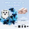 2 in 1 Micro Bricks Bird, Owl & Eagle with Black Roses Flowers moon Building set, Animals with Moon Flowers Mini Building Blocks Toy, Gothic Home Decor, Goodie Bags Stuffers, Birthday Party Favors view 3
