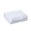 Satin Trim Tahoe Microfleece Soft Baby Blanket - White view 1