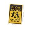 Abaodam Children At Play Safety Sign 2pcs Reflective Slow Down Warning Signs for Streets and Neighborhoods for Yard and Lawn Use view 2