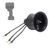 3750KV 50mm Electric Ducted Fan, Brushless Motor, 12 Blades Ducted Fan with Control Board and Switch, for DIY Aircraft Model view 4