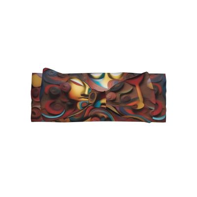 SamLng Adorable a Artistic Wonder Print Baby Bow Headband - Delicate Stretchy Nylon Headbands, Perfect Full Moon Gift