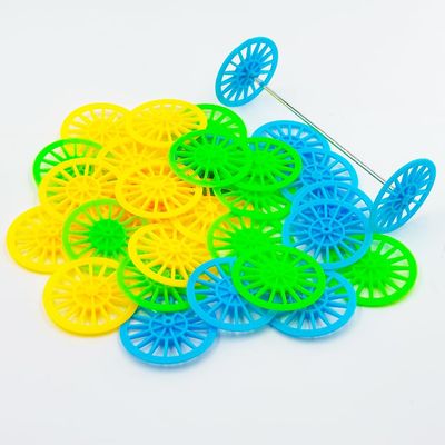 30PCS Vintage Toy Car Wheels Plastic Toy Car Wheel with 2mm Dia Round Shaft Axles for RC Car Truck Robot DIY Model Toy Building Projects (2x37mm Mix Color 1)