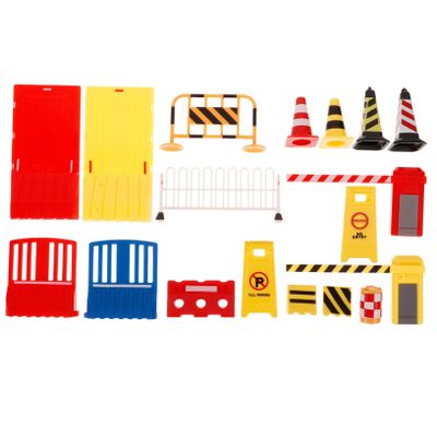 BRIGHTFUFU 32pcs Miniature Traffic Sign Road Signs for School Teaching Imaginative Play Traffic Safety Education